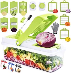 Rtmaxco Mandoline Slicer Dicer Vegetable Chopper,hachoir à légumes, Peeler, Food Chopper Onion Chopper Julienne,All in 1 Slicer Dicer Cutter, Fruits Veggie Chopper, Kitchen Gadget.