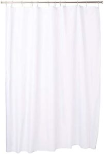 InterDesign Waterproof Mold and Mildew-Resistant Fabric Shower Curtain, 72-Inch by 72-Inch, White