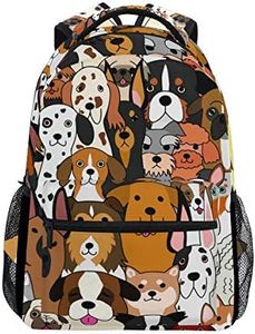 ALAZA Stylish Large Backpack Personalized Laptop iPad Tablet Travel School Bag with Multiple Pockets, Dogs, One Size, Laptop