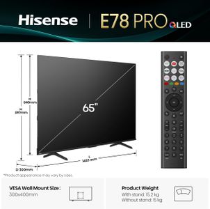 Hisense 65" QLED 4K Smart TV – Ultra HD HDR Display
