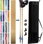Official Nordic Walking Poles - True Classic Nordic Glove Grips, Lightweight, Adjustable, and Collapsible -2 Pieces w/flip Locks, Detachable Feet and Travel Bag by York Nordic - Heights 5'4"-6'2"