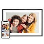 AEEZO Digital Photo Frame WiFi, 32GB 1280 * 800 IPS Touchscreen, Sleep Mode, Electronic Photo Frame, Quick Remote Upload of Videos and Photos via AiMOR Software(Black)