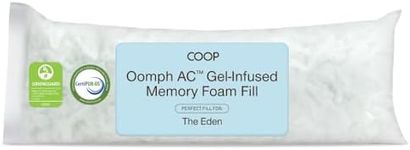 Coop Home Goods Extra Oomph AC Fill, Gel-Infused Memory Foam & Poly Fill, 1/2 Pound Bag, Refill for Eden Memory Foam Pillow, GREENGUARD Gold and CertiPUR-US Certified