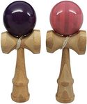 2 PACK - The Best Kendama For All Kinds Of Fun (full size) - BUY ONE GET ONE FREE - Awesome Colors: Pink/Bamboo Purple/Bamboo Set - Solid Bamboo Wood - A Tool To Create Better Hand And Eye Coordination - KENDAMA TOY CO.