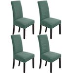 NORTHERN BROTHERS Dining Chair Covers Stretch Chair Covers Parsons Chair Slipcover Chair Covers for Dining Room Set of 4,Dark Cyan