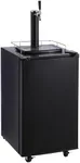 GarveeHome Kegerator and Keg Beer Cooler, Single Faucet Draft Beer Dispenser, Full Size Keg Refrigerator with Shelves, Stainless Steel, Drip Tray & Rail,Temperature Control Draft Beer Dispense