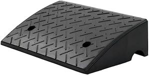 'vidaXL Durable Rubber Kerb Ramps - Non-Slip Pattern 50x32.5x14 cm, Support Up to 25 Tonnes, Ideal for Cars, Wheelchairs, Scooters - Pack of 2