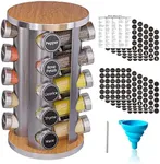 Revolving Spice Rack Set with 20 Sp