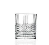 RCR Cristalleria Italiana Brillante Double Old Fashioned Crystal Whiskey Glass, Set of 6,340 ml,Italy Made