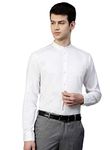 MANQ Men's Slim Fit Club Wear Shirt (White, 36)