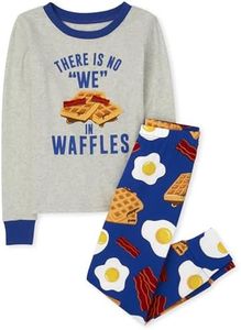 The Children's Place Boys' Long Sleeve Snug Fit Cotton 2 Piece Pajamas, Waffle Single, 14