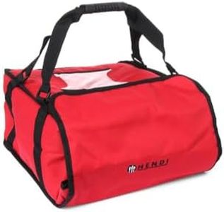 HENDI Borsa per la consegna e il trasporto della pizza, sacchetto isolato per pizza, impermeabile, borsa per la consegna di pizze pasti e cibi, interno 35x35x(H) 18cm, rosso, 37x37x(H) 21cm