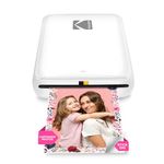 KODAK Step Wireless Mobile Photo Mini Printer (White) Compatible w NFC & Bluetooth Devices