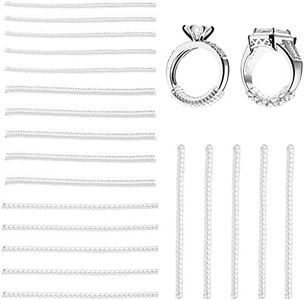 SourceTon Set of 20, Ring Size Adjusters, 2 Styles and 2 Sizes Ring Guard, Ring Sizer for Loose Rings