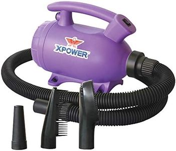 XPOWER B-55 Portable 2 Hp Home Pet Grooming 2-in-1 Dog Force Hair Dryer & Vacuum - Purple