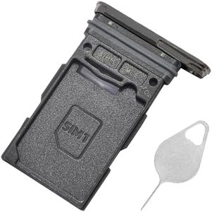 Galaxy S24 Ultra SIM Card Tray Single Replacement S24 Ultra Sim Card Slot Holder for Samsung Galaxy S24 Ultra 5G 6.8" SM-S928U Sim Card Tray Repair Part with Opening Needle (Titanium Black)