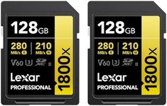 Lexar Gold Series Professional 1800x 128GB UHS-II SDXC Memory Card, 2-Pack