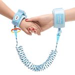 Anti Lost Belt/Locked Anti-Lost Child Safety Wrist Link, 360 Degree Rotating Joint Reflective Children Wrist Reins Safety Adjustable 1.5M Toddler Wrist Strap for Walking(Blue)