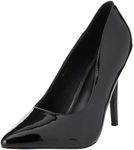 Gizelle Women Stiletto High Heel Pointed Pumps Ladies Party Clubbing Work Court Shoes Size 3-12 (12 UK, Black Patent)