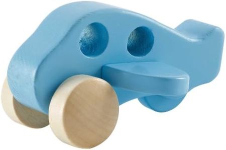 Hape E0050 Little Plane - Wooden Push and Pull Along Airplane Toy - Suitable for 10 months and up