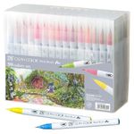 Kuretake Zig Clean Color Real Watercolor Brush Pens, 90 Color Set (RB-6000AT/90V)