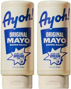 Ayoh Foods Sando Sauce – Original Mayo | Creamy Sandwich Sauce Now Made w/ Avocado Oil | Seed oil, Gluten-free, Non-GMO | Bold sauce for sandwiches, wraps & dips | Chef-crafted by Molly Baz | 12 oz - 2 bottles