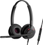 EPOS Impact 760T Office Headset - Microsoft Team Certified, Noise-Canceling, USB-C, Double-Sided, Adaptive Beamforming Microphone, AI, ActiveGard, Visibility Light, All Day Comfort Leatherette Earpads