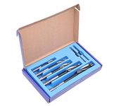 Accusize Industrial Tools H.S.S. Solid Cap Screw Counterbore Set, 3 Flute, Straight Shank, 7 pc, 508S-0007