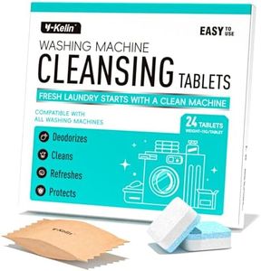Y-Kelin Washing Machine Cleaner Tablets - Deep Cleaning Tablets for HE Front Loader & Top Load Washer 24 Pack for 1 Year Supply