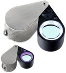 10x21mm Uv/led Triplet Illuminated Loupe-Dual Light (White & Uv) Magnifier Loupe