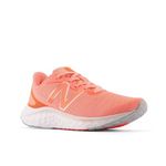 New Balance mens Fresh Foam Arishi V4, Grapefruit/Neon Dragonfly, 7.5 Wide