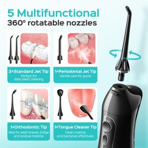 COSLUS Cordless Water Flosser – 300ml Portable Oral Irrigator
