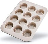 Ultra Cuisine 12-Cup Muffin Pan - Cupcake Tins 12 - Nonstick For Easy Release - Durable And Warp-Resistant - Superior Baking Performance - Muffin Pan No Rust - Aesthetic Baking Experience - Muffin Tin