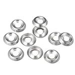 uxcell #10 304 Stainless Steel Cup Washer Countersunk for Screw Bolt 50pcs