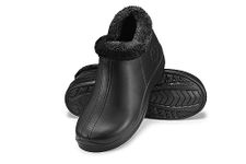 ESTRO Fur Lined Wellies Men - Short Wellies Women Mens Garden Clogs Short Wellies Men Short Wellington Boots Mens Gardening Clogs Women A16 (5 UK, Black 2)