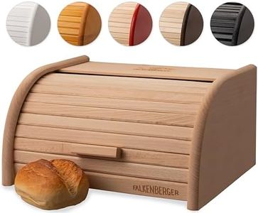 FALKENBERGER Brotkasten aus Buchenholz ca. 32x25x16cm M Rollbrotkasten traditionell Brotbox mit Roll-Deckel Handmade