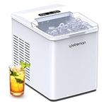 Upstreman Y90 Pro Countertop Ice Maker with Self-Cleaning, 26lbs in 24Hrs, 9 Ice Cubes Ready in 6 Mins, Ice Cube Maker Machine of 2 Sizes Bullet Ice for Home, Kitchen, Office, Bar, Party, White
