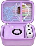 Canboc Camera Case Compatible with ESOXOFFORE/GKTZ/WEEFUN Instant Print Camera, Toddler Digital Video Cameras Bag fit Print Paper, Colorful Pen, USB Cable, Purple (Case Only)