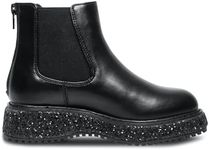 Steve Madden Girls Shoes Unisex-Child Harrper Ankle Boot, Black, 3 Little Kid