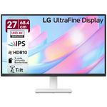 LG 27US500 68.4 cm (27 Inch) Ultra HD 4K (3840x2160) IPS Monitor with 60Hz, 5ms (GtG) HDR10, Flicker Safe, Reader Mode, 2xHDMI, Anti-Glare, 3-Side Virtually Borderless Design, DCI-P3 90% (Black)