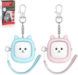 Personal Alarm, 2 Pack 130 dB Reusable Loud Siren Song Emergency Self-Defense Security Alarm Keychain with LED Light, Small Personal Sound Safety Alarm for Women, Men, Kids, Elderly
