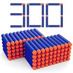 300 Foam Bullets Refill Dart Pack for nerf Gun Bullets for N-Strike Elite Blasters Nerf Guns Standard Size Refill Nerf Darts Pack,Foam Bullets for Nerf N-Strike Elite Series Blasters Kid Toy Gun Blue