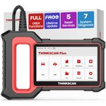 THINKCAR OBD2 Car Diagnostic Tool, ThinkScan Plus S7 with 7 System, ABS/SRS/ECM/Transmission/BCM/AC/IC Professional OBD2 Scanner, 5 Optional Reset, Injector Coding/DPF/Battery/Tire/BMS/etc