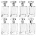 BELLE VOUS Refillable Perfume Atomiser Bottles (8 Pack) - 30ml/1oz Atomiser Perfume Spray Bottle Set - Empty Glass Spray Bottles with Mist Pump - Mini Perfume Refill Bottles for Travel