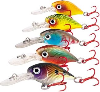 XBLACK Fishing Lures Kits, Crankbait with Hooks for Bass Trout, Bass Fishing Lures/Crappie Baits for Freshwater Saltwater, Topwater Fishing Gifts for Men Women