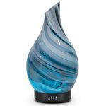 Aromatherapy Essential Oil Diffuser for Home- 150ml Art Glass Diffuser for Essential Oils with Waterless Auto Shut-Off 4 Timer 7 Colors LED Night Light for Home Office Decor Gifts for Women
