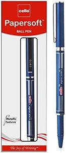 Cello Papersoft Ball Pen, Blue (Pack of 10)