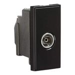 Knightsbridge NETTVSBK Screened TV Outlet, Black, 25 mm x 50 mm