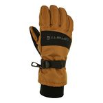 Carhartt Men's WP Waterproof Insulated Glove Cold Weather, Brown/Black, Large