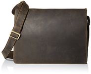 Visconti Visconti Leather Distressed Messenger Bag Harvard Collection, Brown, One Size